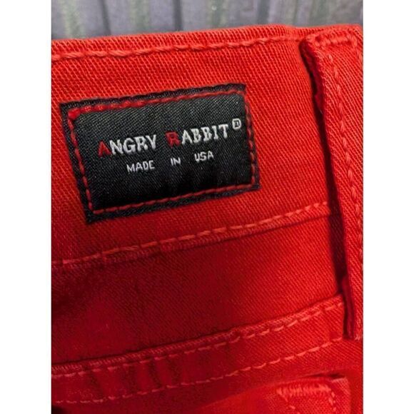 Angry Rabbit Red Skinny Jeans Women’s 25 - Picture 2 of 7